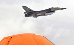 Metro plays the role of unmanned aircraft and is intercepted by F16