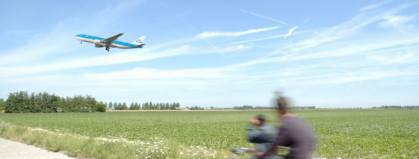 Take-off KLM airplane at Amsterdam Schiphol Airport