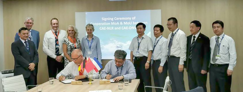 CAE, NLR and DNW signed a MoA Extension and a Project MoU at the Paris Air Show