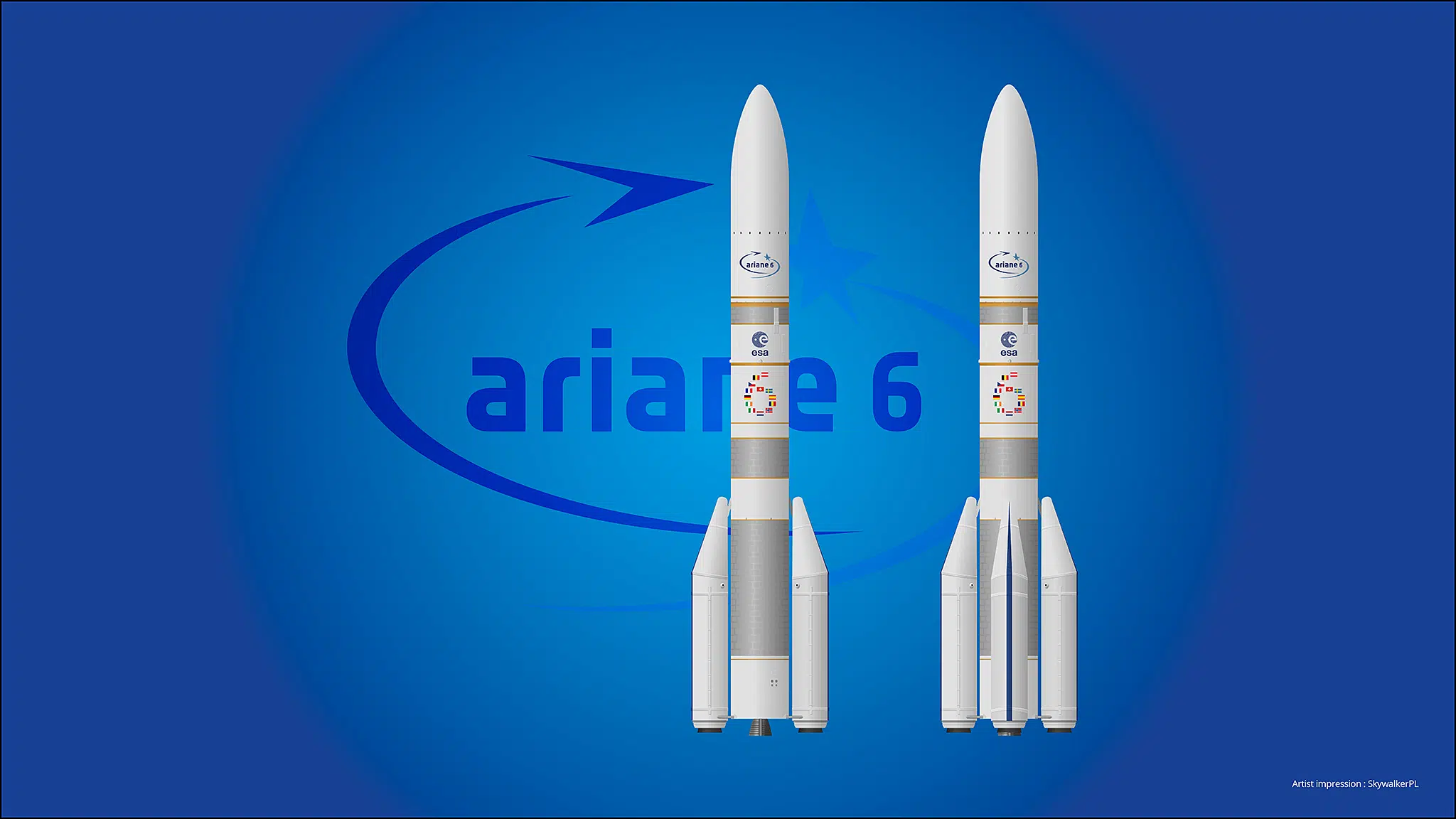 Ariane 62 and 64 European launch systems.