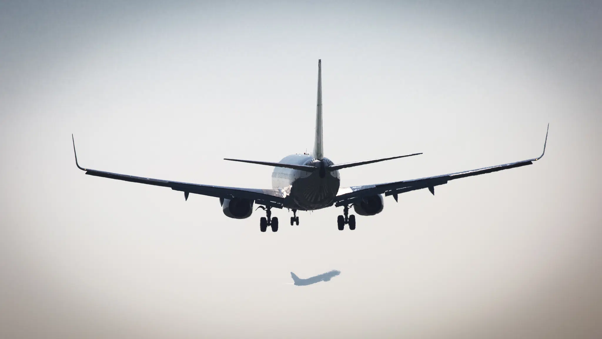 Take-off KLM vliegtuig vanaf Schiphol Airport